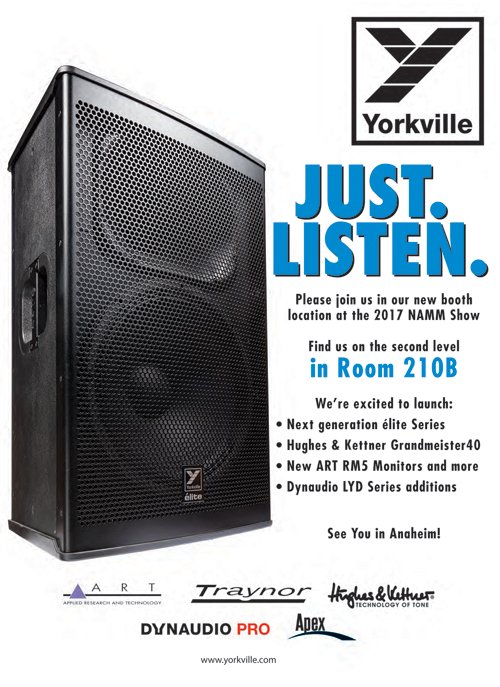 Come see us at the NAMM Show - January 19-22 in Anaheim.  Note the new Booth Location -  We're now on Level 2 Room 210B!