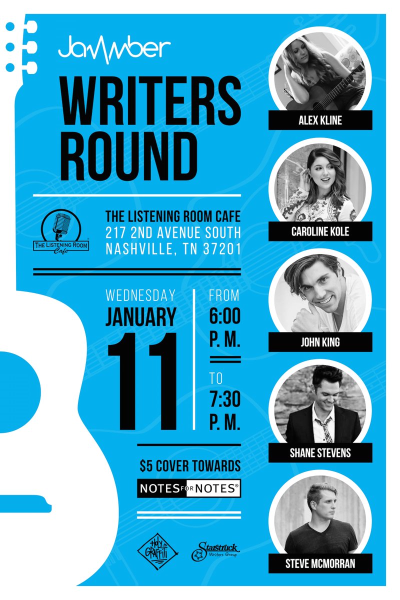 mozaic_io's tweet image. 3 days! #writersround w/ @HolyGraffiti &amp;amp; @SSWritersGroup. Don't miss the best writers and artists in #Nashville #musicmonday #livemusic
