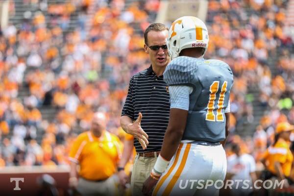 josh_dobbs1's tweet photo. Congratulations to Peyton Manning being named into the @cfbhall 2017 Class. No one more deserving!
#CFBHOF
#FirstBallotSelection 
🍊🏈🐐 https://t.co/PrSHaL3xsv