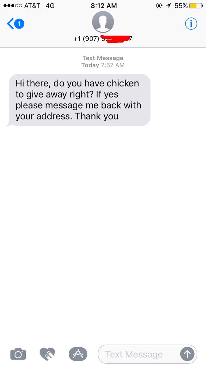cait_sweens's tweet photo. I woke up to countless texts and voicemails about free chickens. Turns out my brother put a Craigslist ad with my number. https://t.co/uJvWPOUkVD