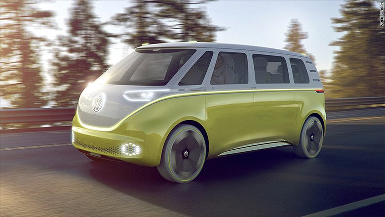CNN's tweet photo. Volkswagen unveils the ID Buzz, an all-electric rebirth of the classic microbus https://t.co/UxdwtWrtUs https://t.co/Nqsn3Nq0D9