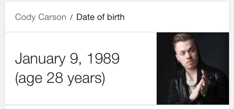 What is today? I forget. Oh wait! It\s birthday! Happy birthday Cody Carson! Keep on rocking! 