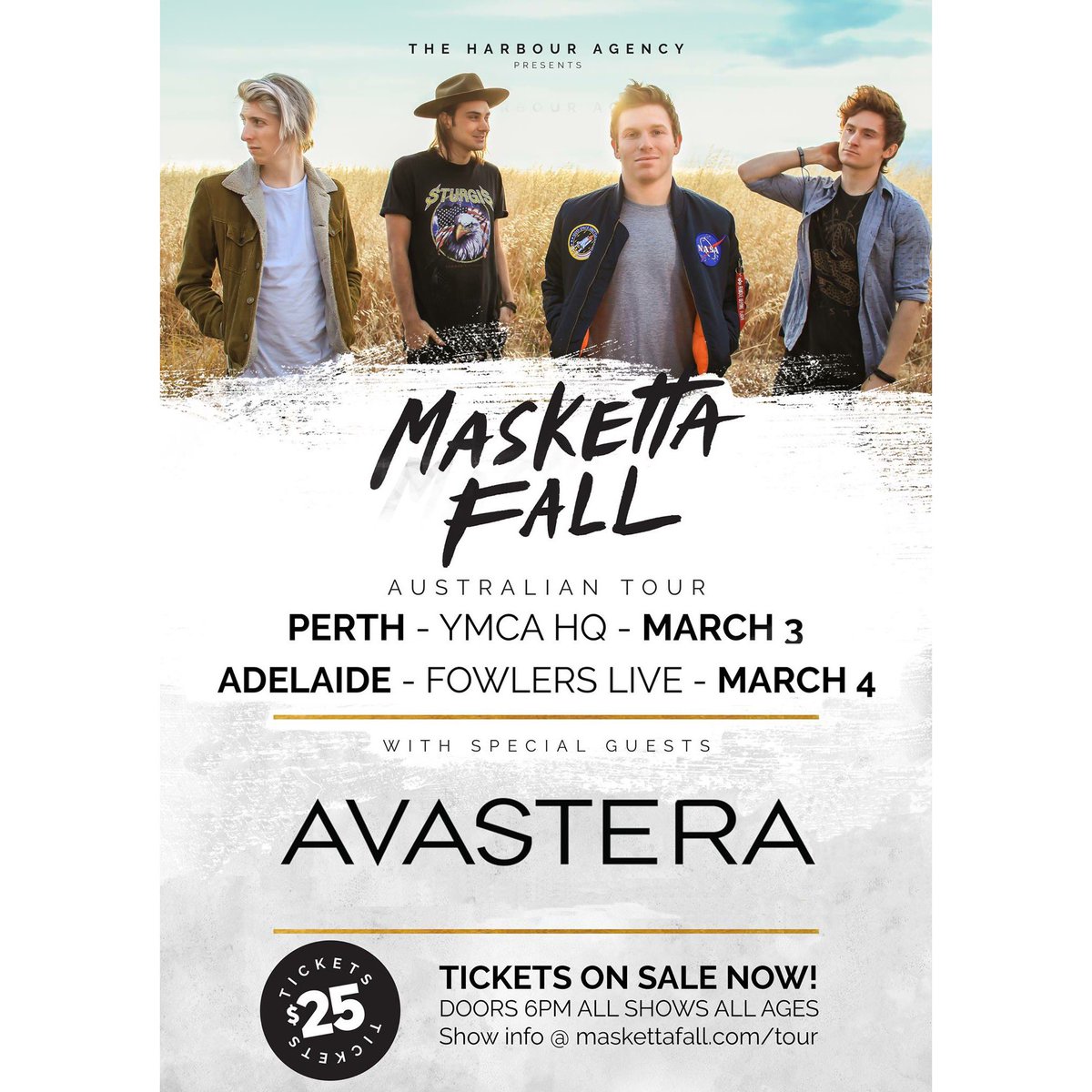 Avastera's tweet image. FIRST SHOWS OF 2017 // 
Excited to be hitting the road this summer with our boys @MaskettaFall 

Tix on sale now!