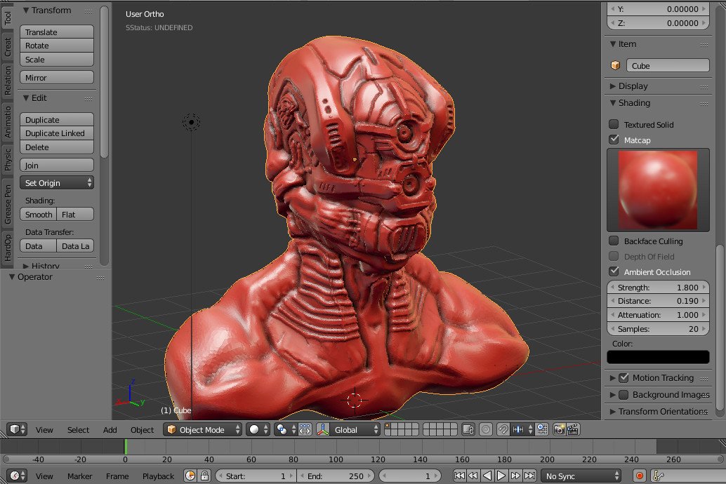 Blenderのスカルプモードすごいお