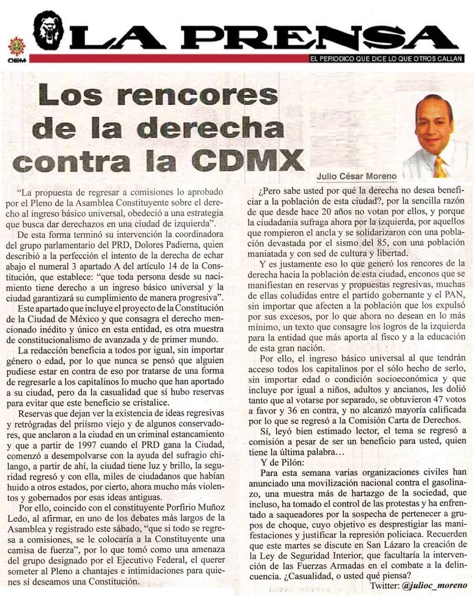 julioc_moreno's tweet image. Lamento que haya Constituyentes que actúen con rencores y no por compromisos con la ciudadanía. Comparto mi columna.
la-prensa.com.mx/columnas/los-r…