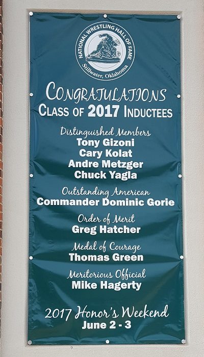 NWHOF's tweet photo. We put up some new banners. If you drive by the Hall, honk to honor our Class of 2017! #NWHOF #HonorsWeekend https://t.co/uOpJRvPtZS