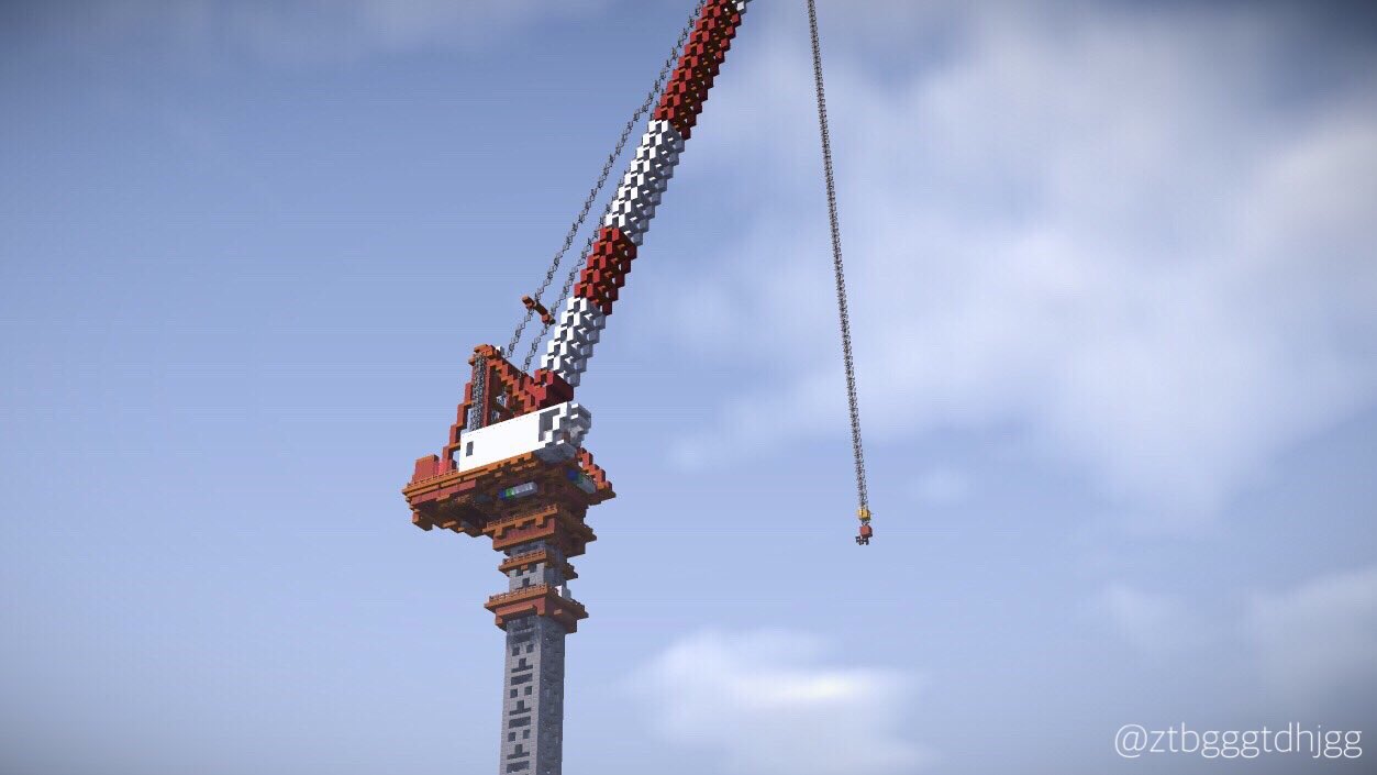 あぷら Minecraft Rt建築7個目 タワークレーンを作りました タワークレーンの何が良いかって 使いまわせるところですよね Minecraft建築コミュ T Co 4hoy5keowb Twitter