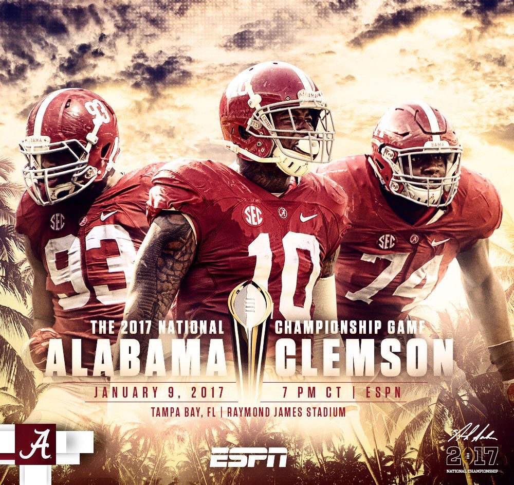 Tonight's the night. #NationalChampionship #RollTide