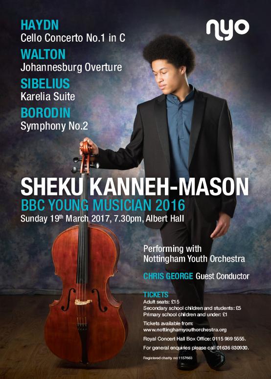 nottinghamyo's tweet photo. SHEKU KANNEH-MASON BBC YOUNG MUSICIAN 2016 Performing with @nottinghamyo @alberthallnotts 19th Mar tickets £5 - £15 https://t.co/NAxwyRSj4M https://t.co/wiyO8S0Nn6
