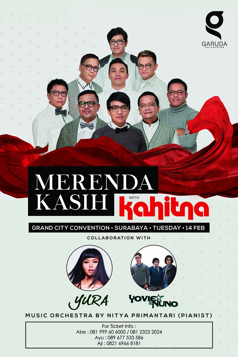 Konser Merenda Kasih KAHITNA <a href="/GrandCitySBY/">Grand City Surabaya</a> Valentine Day 2017