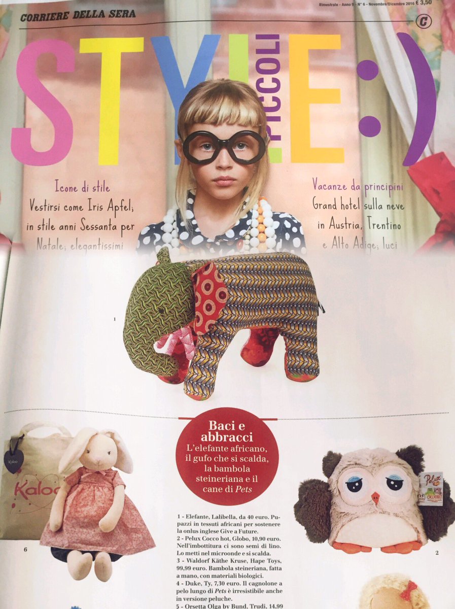 Our elephants are rocking on #Corrieredellasera thank you <a href="/StylePiccoli/">StylePiccoli</a> ! Buy them now on lalibella.co.uk