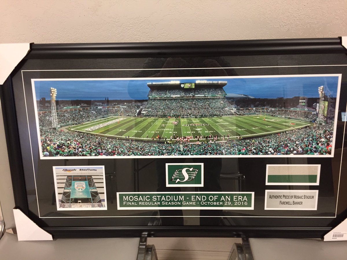 12 days of Xmas!!! Or 12 days of prize pics for the Imperial Oilers Rec Tourney. Mosaic stadium final game print. Donated by <a href="/Badsmoke23/">Mayson Maerz</a>