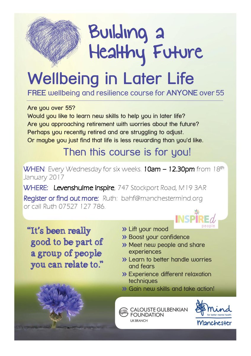 Rosarahboyd's tweet photo. Free course starting in Levenshulme next week! https://t.co/SPHfsA8Pkr