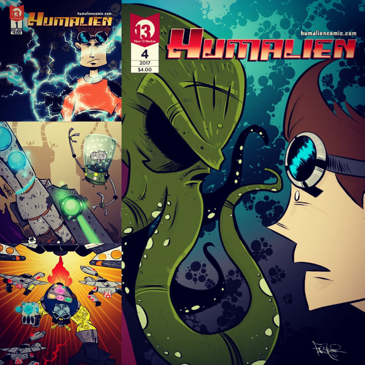 HumalienComic's tweet photo. The first arc is complete.  Get your copies at https://t.co/yZ9G4j5BHY #humalien #comicbooks #indie #diy #selfpublish https://t.co/J91GbaYoqf
