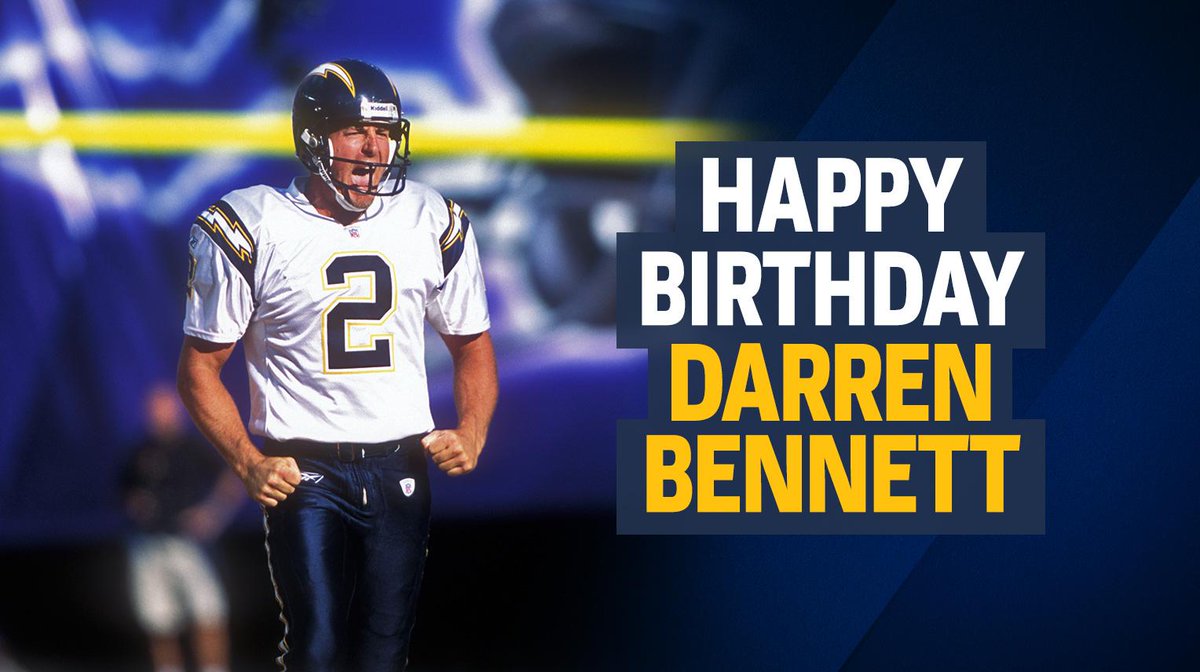 chargers's tweet photo. Happy birthday to Chargers Hall of Famer Darren Bennett!🎉 https://t.co/Evjc3HXE0O