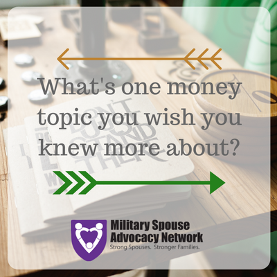 MilSpouseAdvNet's tweet photo. Our new Financial Advocate, Erin, wants to know...What's one money topic you wish you knew more about? #MSAN #FinancialMonday https://t.co/bE2bC5mQxO