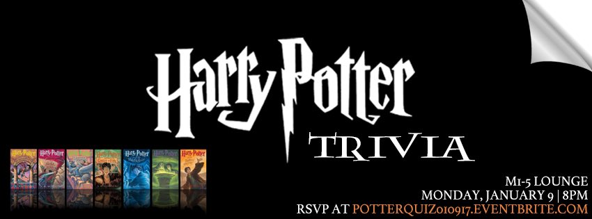 🤓📕📗📘 It's #HarryPotter #trivianight tonight! We'll be serving up #happyhour specials all night! #nychappyhour PotterQuiz010917.eventbrite.com