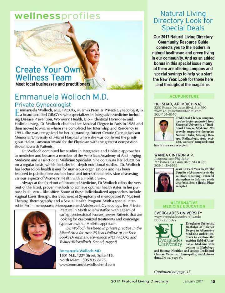 NAMiamikeys1's tweet photo. #PractitionerProfile of @drwolloch from January issue #NaturalAwakeningsMiami #NaturalLivingDirectory
#WomensHealth #GynecolgicalWellness https://t.co/L3yHkZHNjf