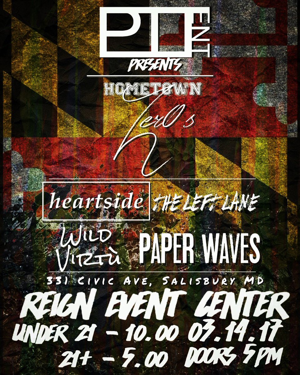 hometownzer0s's tweet photo. March 14th we have our first headliner at home! With DOPE bands
@hometownzer0s 
@heartsideband 
@TheLeftLaneBand 
@WildVirtu 
@PaperWavesDE https://t.co/fU7q6dW79J