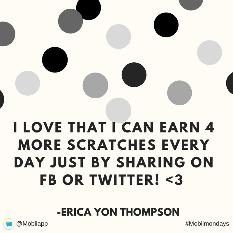 mobiiapp's tweet photo. Shout out to Erica for the Mobii love! Keep on sharing! #reviews #love #fan #mobiiapp #testimonials #mobiimonday https://t.co/WG8CM4gHjD
