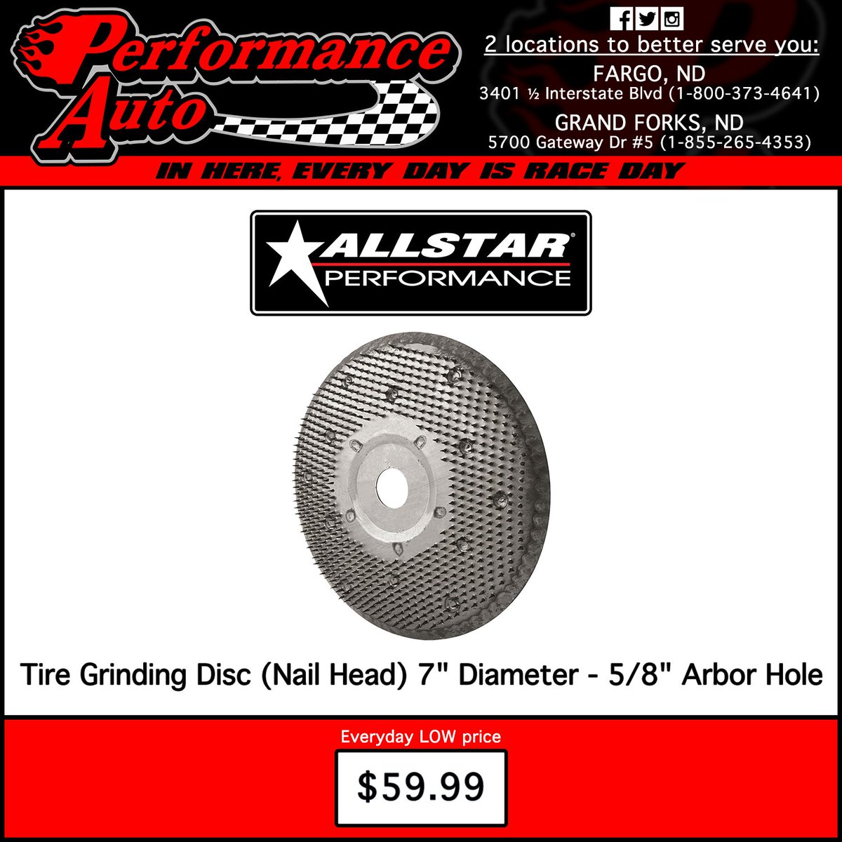 bbsaua's tweet image. #MondayGrind
►Tire Grinding Disc (Nail Head)◄
- Grind off the hardened outer "skin" on used dirt track tires. #BuyLocal #PickUpToday