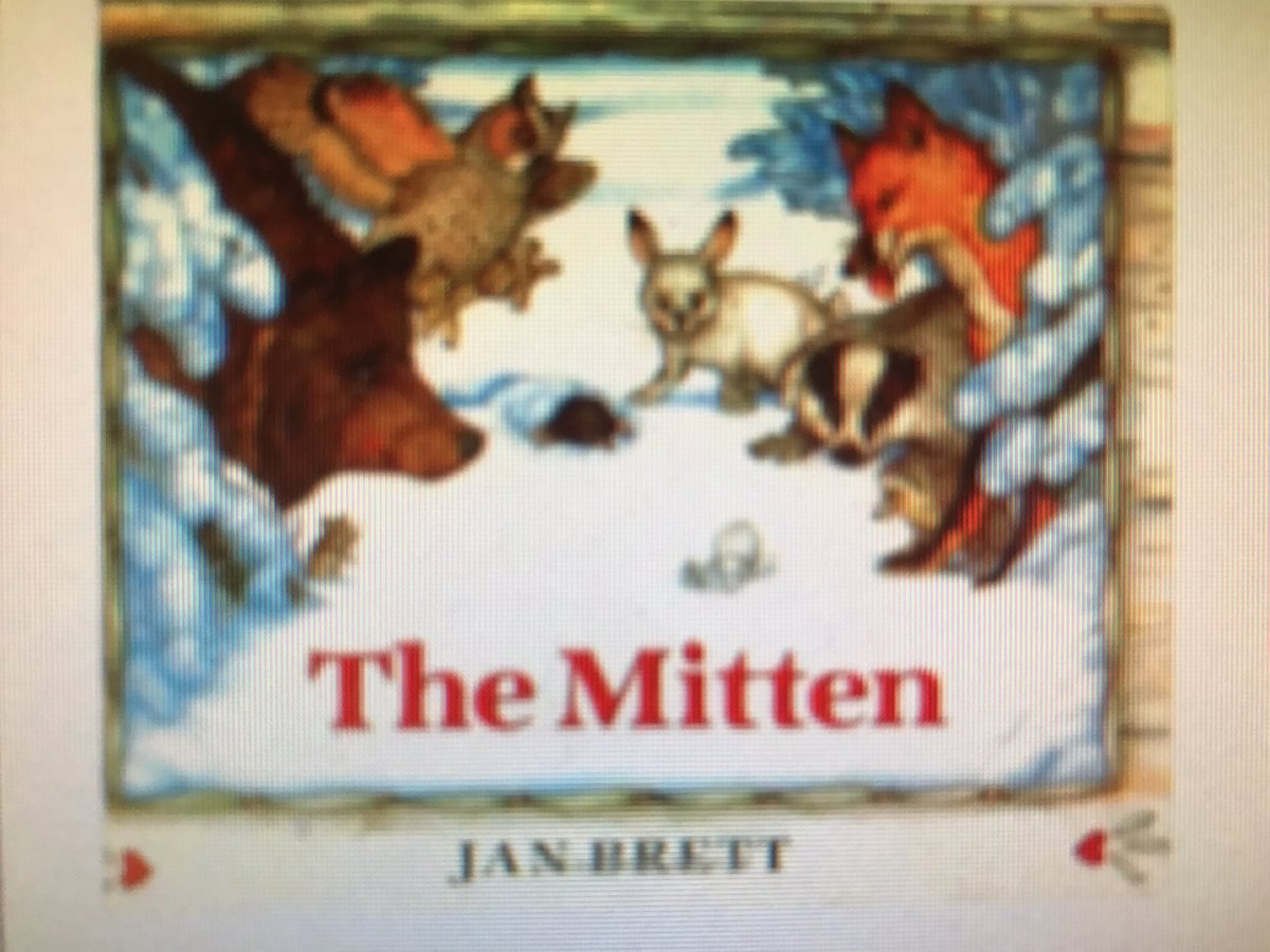 kaheuer's tweet photo. Reading The Mitten by Jan Brett and measuring how tall we are with mittens @PalmerLakeElem #mitten #mathinlibrary https://t.co/cTbQrBi4O6