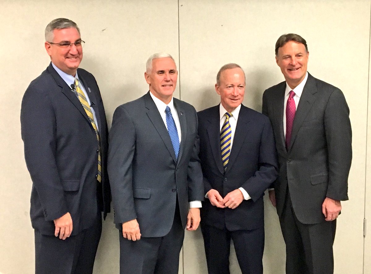 GovPenceIN's tweet image. It was a privilege to see my friend, Eric Holcomb, take the oath of office and become the 51st Governor of Indiana. facebook.com/GovernorMikePe…