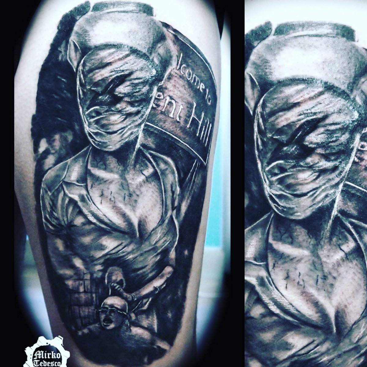 SoulSkinBodyArt's tweet photo. Silent hill @tatuatoriit @TattooLifeMag @BestOfTattoo @tattoosdotcom @HorrorMoviesApp @silenthillmovie https://t.co/qfp5HQwio1
