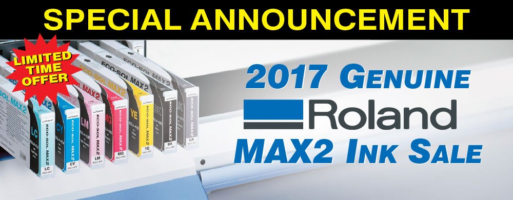 signoutletstore's tweet photo. *SPECIAL ANNOUNCEMENT* #Roland MAX2 220cc Ink Sale! HUGE Savings & Only While Supplies Last - https://t.co/u5XtnxZ5wi // #SignOutlet https://t.co/77CulHr9oC
