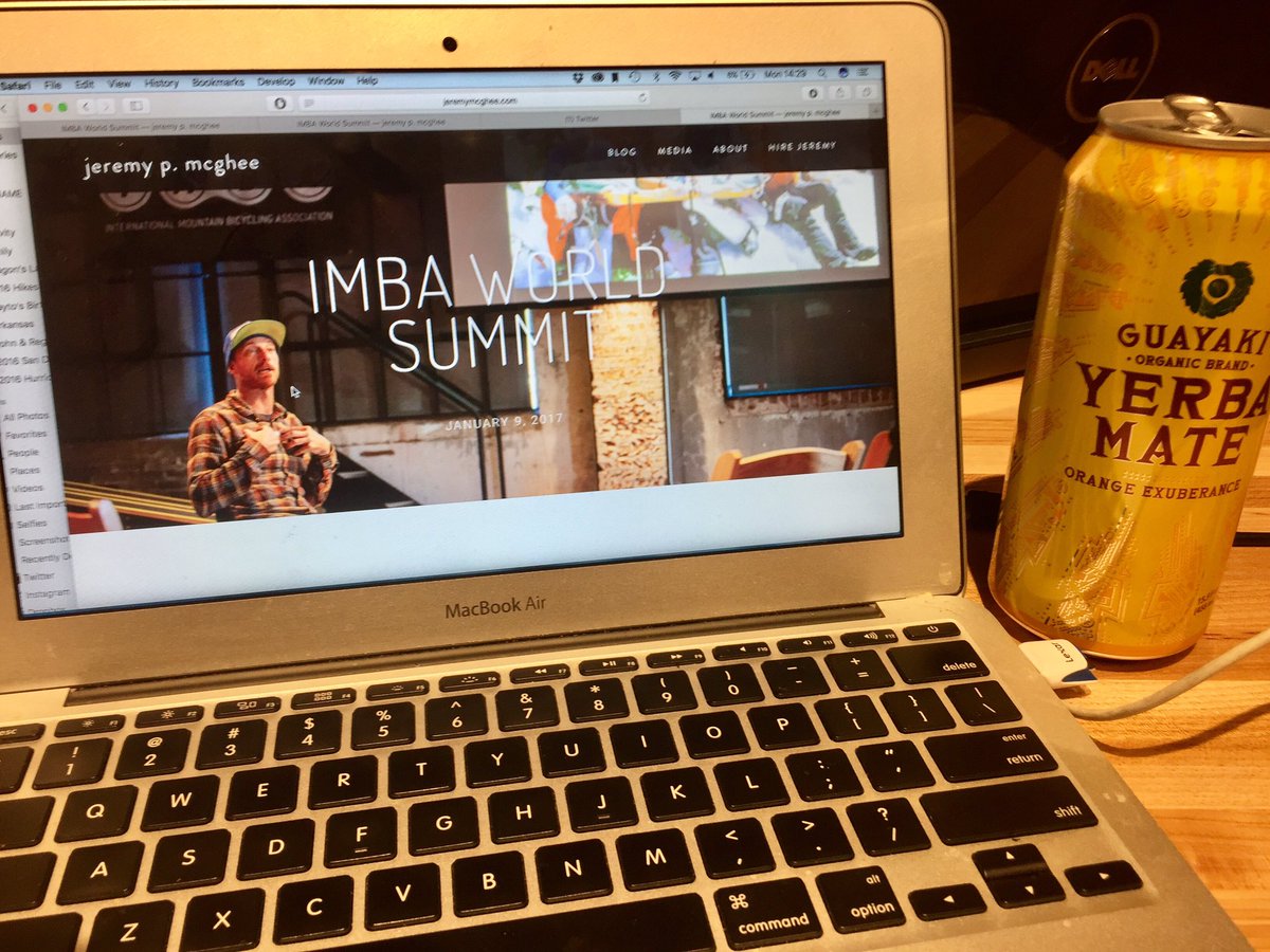 jpmcghee's tweet photo. Rainy day work sesh. @IMBA_US @Guayaki #worldsummit2016 #cometolife https://t.co/wa3f77YUqW https://t.co/3H1GeWruWb