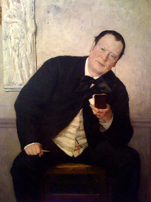 On the 10th anniversary of the #iPhone a portrait of 21st c. body language, painted in 1880 by Ernst Josephson of journalist Godfrey Renholm
