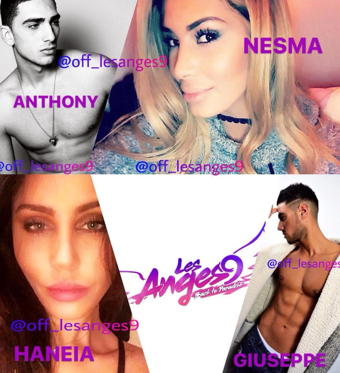 LesAnges9Miami's tweet photo. Voici les 4 anges anonymes qui ont été sélectionnés par Fabrice pour rejoindre #LesAnges9 à Miami  SOURCE : @ Off_lesanges9 sur insta https://t.co/4LPxK3wHuf