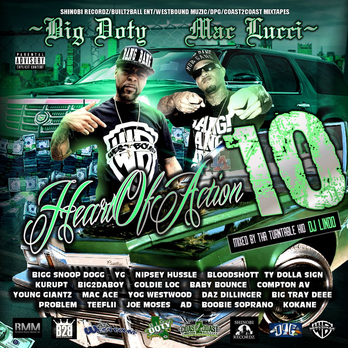 DJLindoUK's tweet photo. #MixtapeALERT #HeartOfAction10 Hosted by #BigDoty #MacLucci #Built2Ball #WestBound #DPG #DoggystyleRecords #AvailableONLINE @shinobirecordz1 https://t.co/7MzL789f8N
