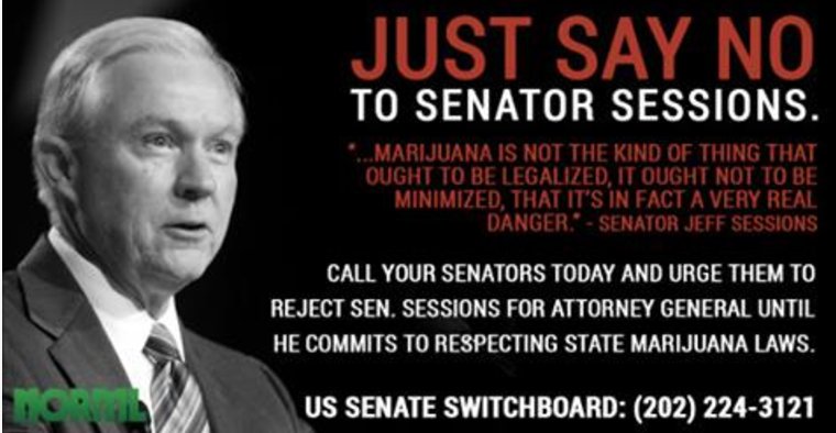 .@NORML has made it SO EASY to call your Senators & make your voice heard on #cannabis. #JustSayNoToSessions ow.ly/V9eC307PLw0