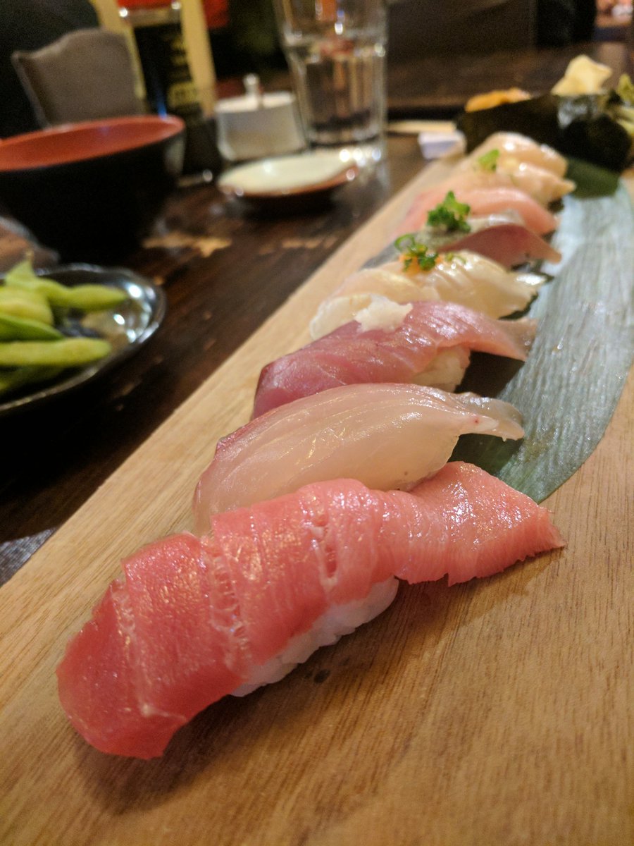 Amazing sushi at ID. #sushi #nigiri #Seattle #tsukushimbo #fresh #foodie #dinner #like4like #delicious #tasty #Japanese #cuisine #fish #omg