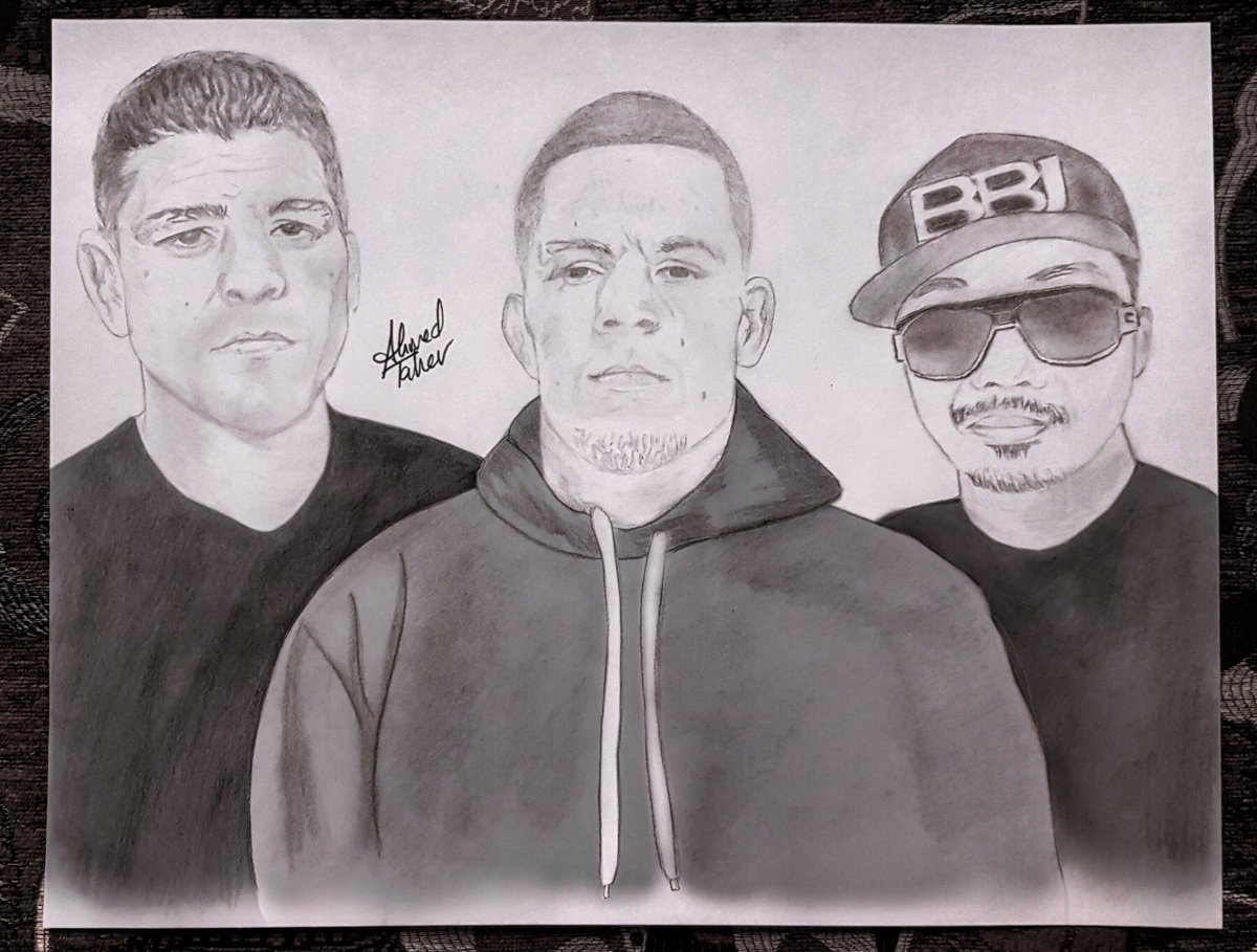 ataher33's tweet photo. 11x14 sketch that I did of @nickdiaz209 @NateDiaz209 @BBJ_Recovery @DiazBrothers209 https://t.co/NBd8Xssfok