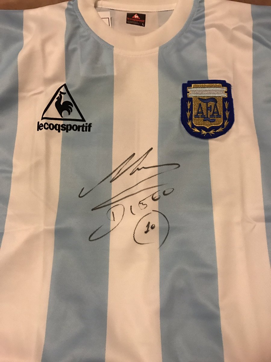 dazz20's tweet photo. @bstewy41 but have u got a signed Maradona Mr Steeeeeeeeeewart !! #notbadeh !! https://t.co/VJF6DyoTIC
