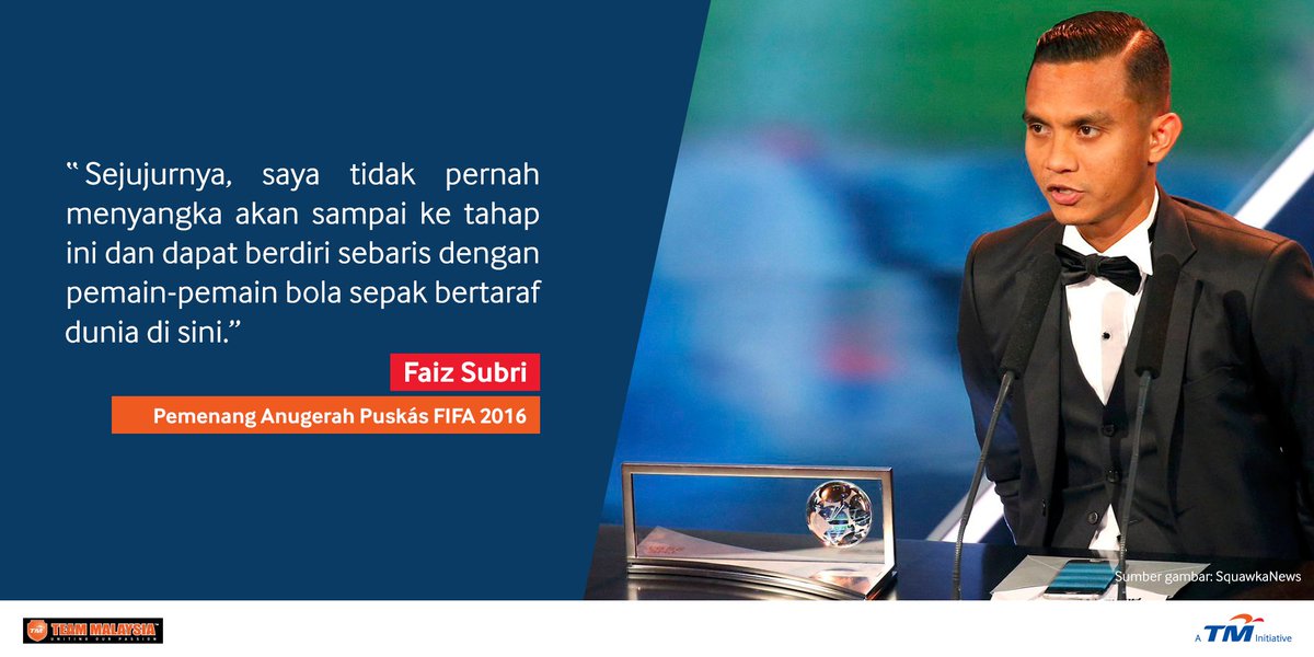 Sejujurnya, <a href="/faizsubri131/">faizsubri13</a>... gol anda sememangnya DAHSYAT dan anda berhak merangkul #PuskásAward 2016! 😬🙌 #TheBest #KamiTeamMalaysia