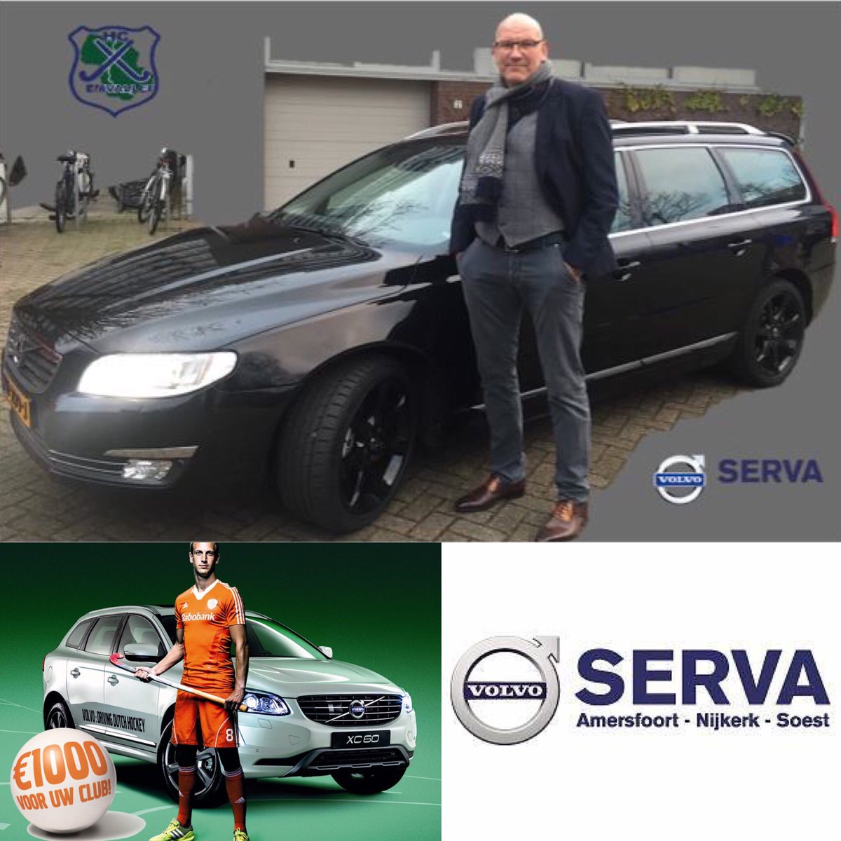 €1.000 clubbonus voor de nieuwe Volvo van onze voorzitter. Dank aan <a href="/servavolvo/">Volvo dealer Serva</a>! Ben jij al toe aan een nieuwe auto? #hceemvallei