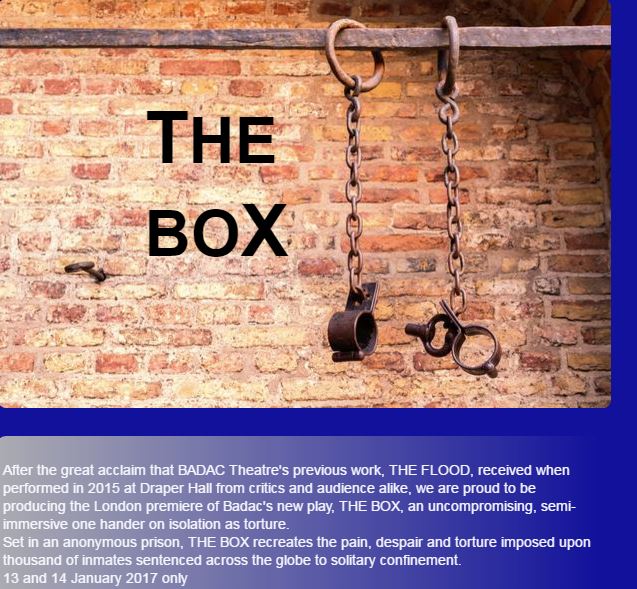 the1Stefania's tweet photo. #London #Debut for THE BOX at Draper Hall #SE1 13&amp;14 January only, tix from https://t.co/wzFsKbFFsg #immersive #theatre @remotegoatstage https://t.co/qefkvweESy
