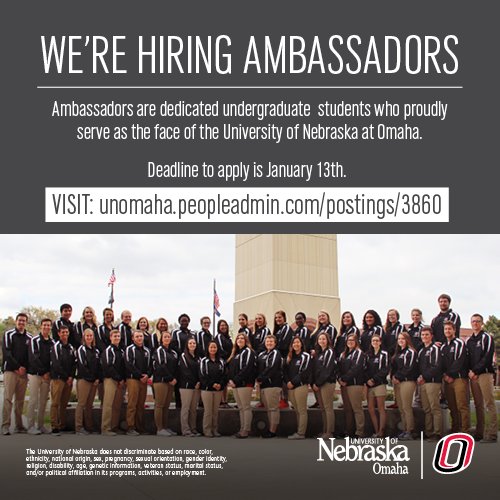 UNONewMavs's tweet photo. Hey #NewMavs, Have you submitted your Ambassador application, yet? The deadline is quickly approaching. We want to see you join our team! https://t.co/rdYcUz83ec