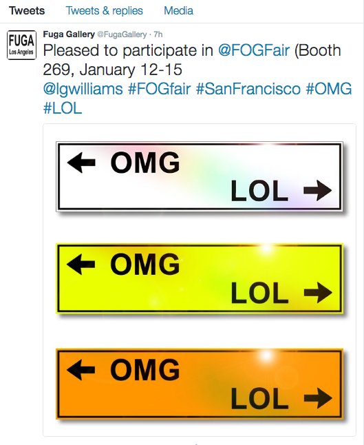 FugaGallery's tweet photo. @PaigeAlexusSF Please come to @fugagallery booth and introduce yourself. We'd love to mix up the creative juices with you!!! https://t.co/giTYWhCAIq