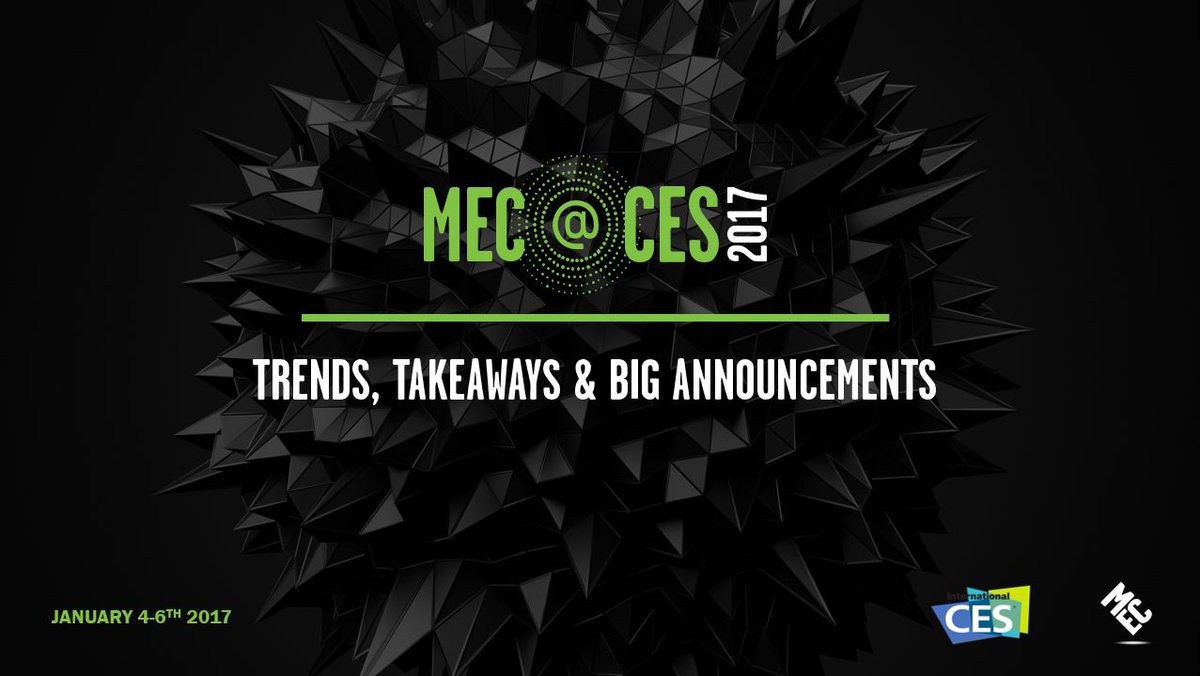 WavemakerGlobal's tweet image. Read the top trends and innovations coming out of this year's #CES2017 in our #MECATCES key takeaways presentation bit.ly/2ibIsRH