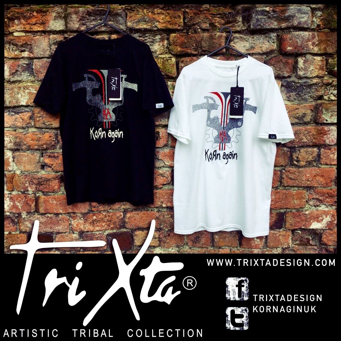 TriXtaDesign's tweet image. Can't believe my #tshirt design landed into the hands of @RayLuzier1, @brianheadwelch &amp;amp; @fieldyofficial from @Korn ! Thanks @KornAgain #korn