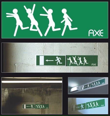 Grupex's tweet photo. Espectacular #streetmarketing de AXE a la salida de un recinto. Más que publicidad, puro arte. 👏🏼👏🏼👏🏼 https://t.co/F2qHs5KqCL