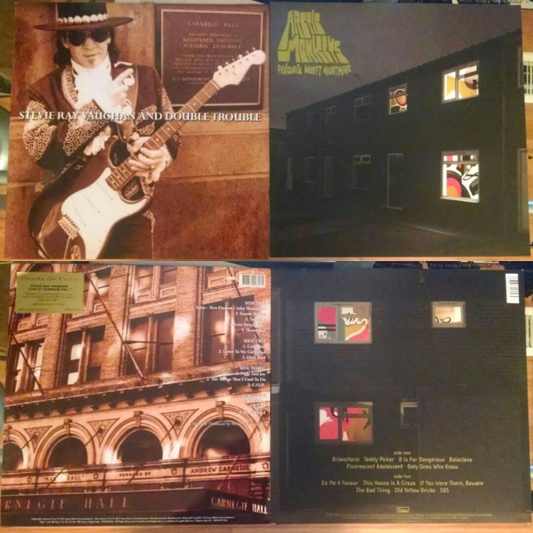 WillBeeman's tweet image. Just got two of my favorite Albums on Vinyl today: Stevie Ray Vaughan- Live at Carnegie Hall and Arctic Monkeys- Favorite Worst Nightmare 😍