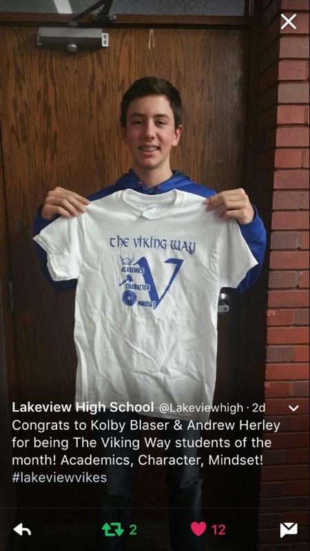 Pinnbanker's tweet photo. Great Qbs are students & leaders in the classroom as well as on the field. Off to a great start! Proud of ya young man! #LVfb #VikingWay https://t.co/PhFtp72QbU