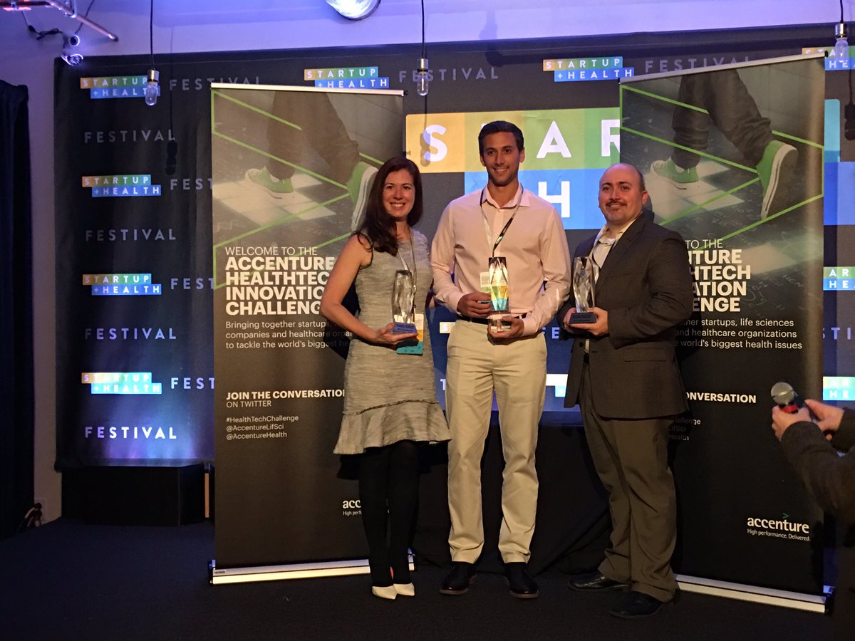 JillSDailey's tweet photo. #SUHFestival #HealthTechChallenge. Accenture HealthTech Challenge congratulates winners CaptureProof, QuiO and UE Life Sciences https://t.co/RWenvhFSRH