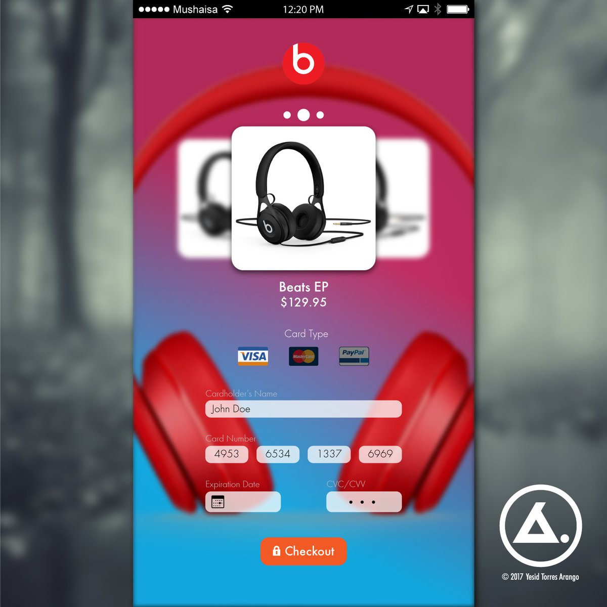 OfficialSid's tweet photo. Daily UI
#dailyui #002 #ui #ux #mobile #design #creditcard #checkout #challenge #beats #dre #frontend #iphone #collectUI #MaterialUp #xd https://t.co/Ki9Zpjpybx