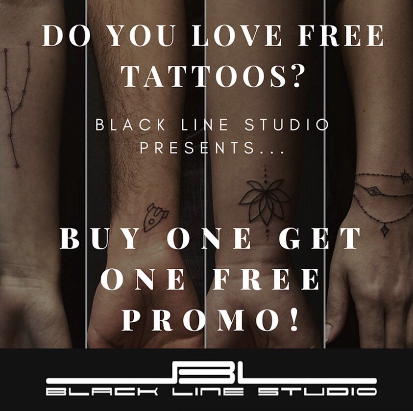 blacklinestudio's tweet photo. We know that you love #free tattoos! Check out our Instagram account at @blacklinestudio for promo details! #tattoopromo https://t.co/3JVl9zKHQr